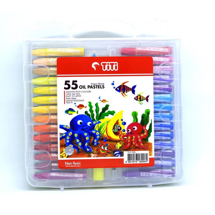 

PASTEL-DRY-OIL- TITI KRAYON MINYAK 55 WARNA - CRAYON 55 COLORS OIL PASTELS -OIL-DRY-PASTEL.