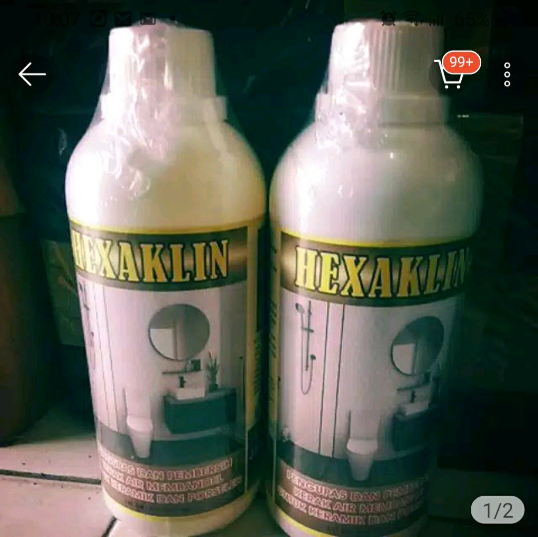 Hexaklin Pembersih Kerak Hitam Keramik Kamar Mandi Paling Ampuh 2 Botol
