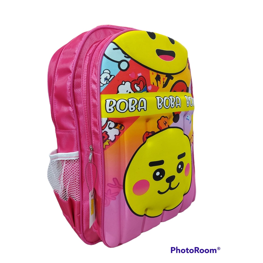 Ransel Emboss TK-SD Tas Anak Sekolah Timbul Free Alat Tulis Set dan Tempat makan