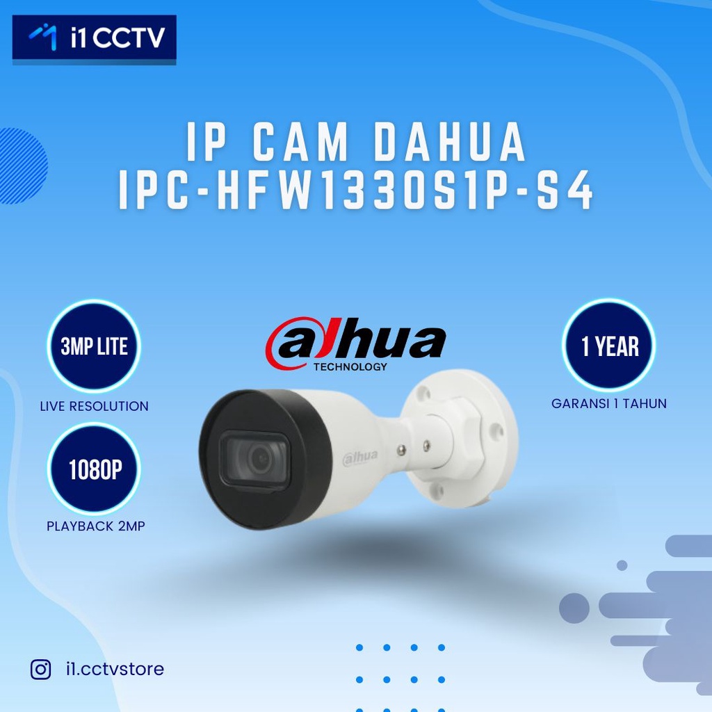 IPCAM CCTV DAHUA OUTDOOR 3MP IPC-HFW1330S1P-S4
