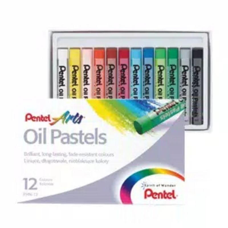 

Pentels Art Oil Pastel 12 Warna Crayon Krayon Minyak