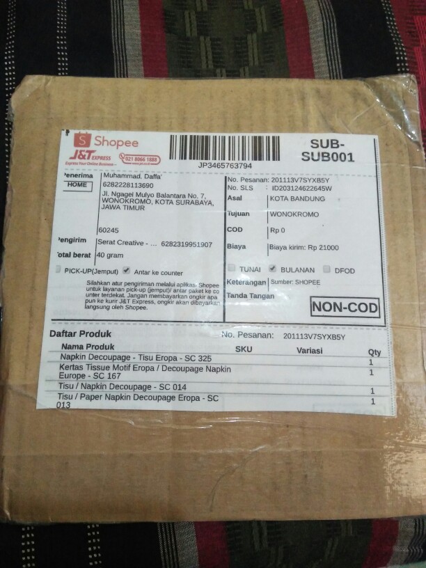 Napkin Decoupage - Tisu Eropa - Sc 325