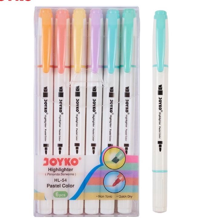 

☝ Highlighter Penanda Joyko HL-54 1 Set 6 Pcs 6 Warna / Satuan ㅀ