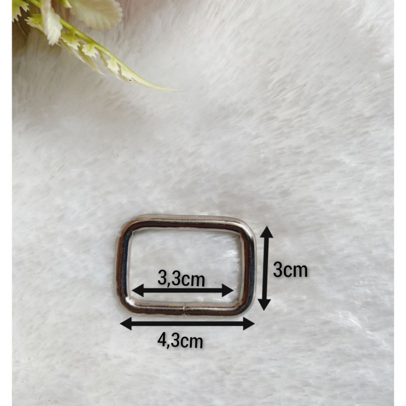 Ring kotak Ukuran 3,3cm ( 12pcs)