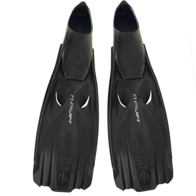 Open Ds] Fins Diving Beuchat Flexjet Kaki Katak Alat Selam Scuba Dive - Hitam