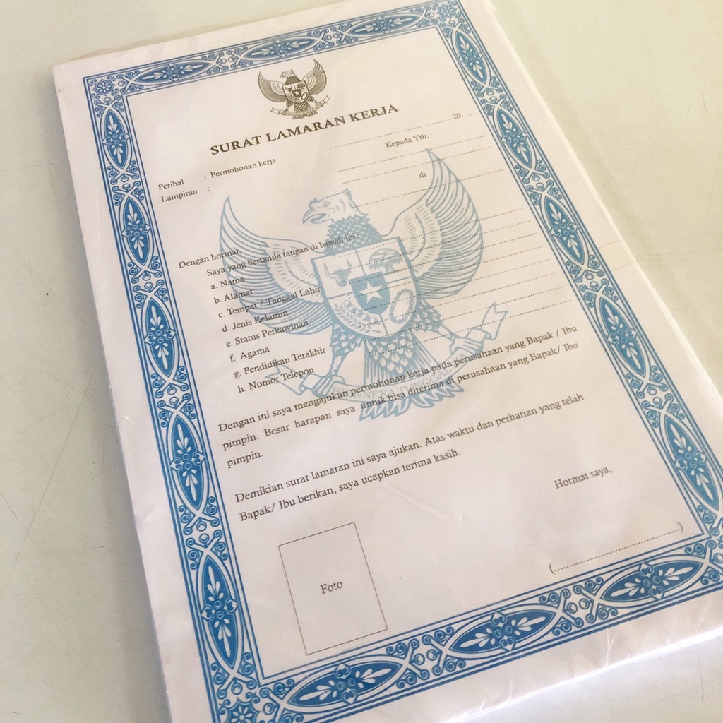 

TERMURAH Surat Lamaran Kerja / Berkas Lamaran Kerja / Tulisan Lamaran Kerja