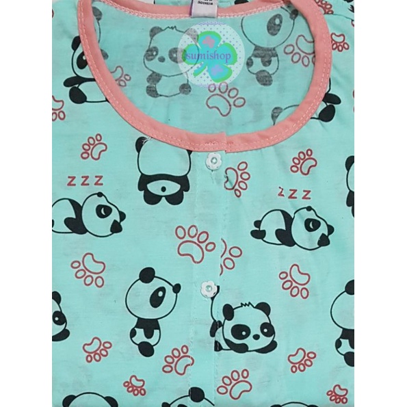 Piyama CP Kaos Dewasa (Kancing 5)-Panda TOSCA