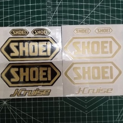 stiker helm shoei j cruise gold