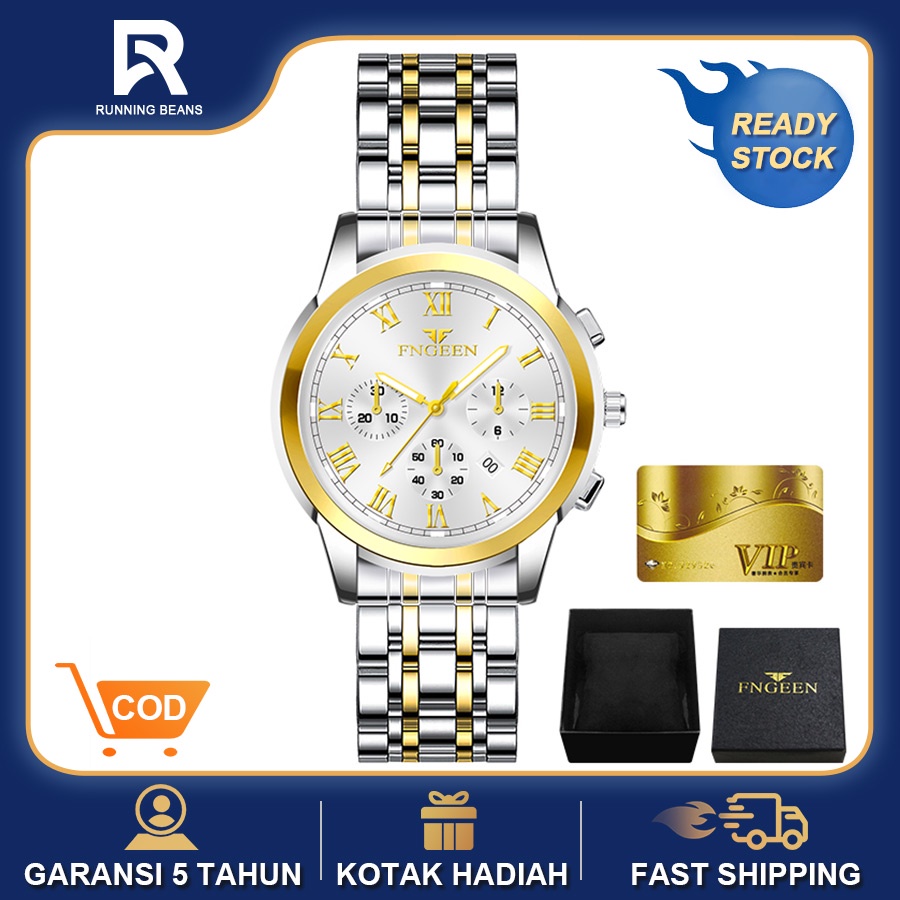 FNGEEN 4006 Jam Tangan Pria 100%Ori Casual Men Watches Original Tahan Air Watch Kotak Gratis + Kartu