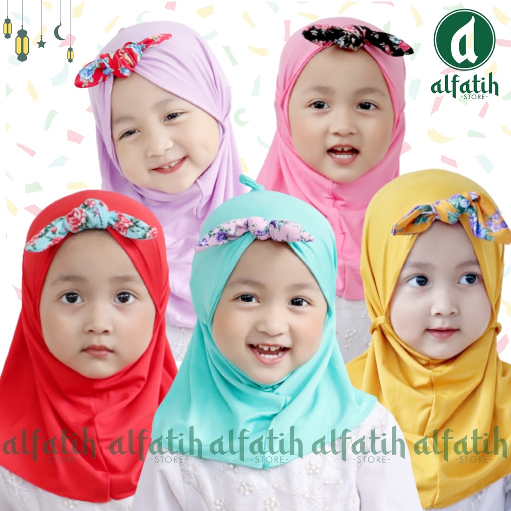 ALFATIH STORE / JILBAB ANAK SIMPUL BUNGA/ JILBAB ANAK MURAH / HIJAB ANAK TERBARU / HIJAB BAYI COD / KERUDUNG ANAK HIJAB ANAK BAYI PEREMPUAN / HIJAB ANAK / JILBAB ANAK BAYI USIA 2 TAHUN BAHAN JERSEY PREMIUM NYAMAN DI PAKAI