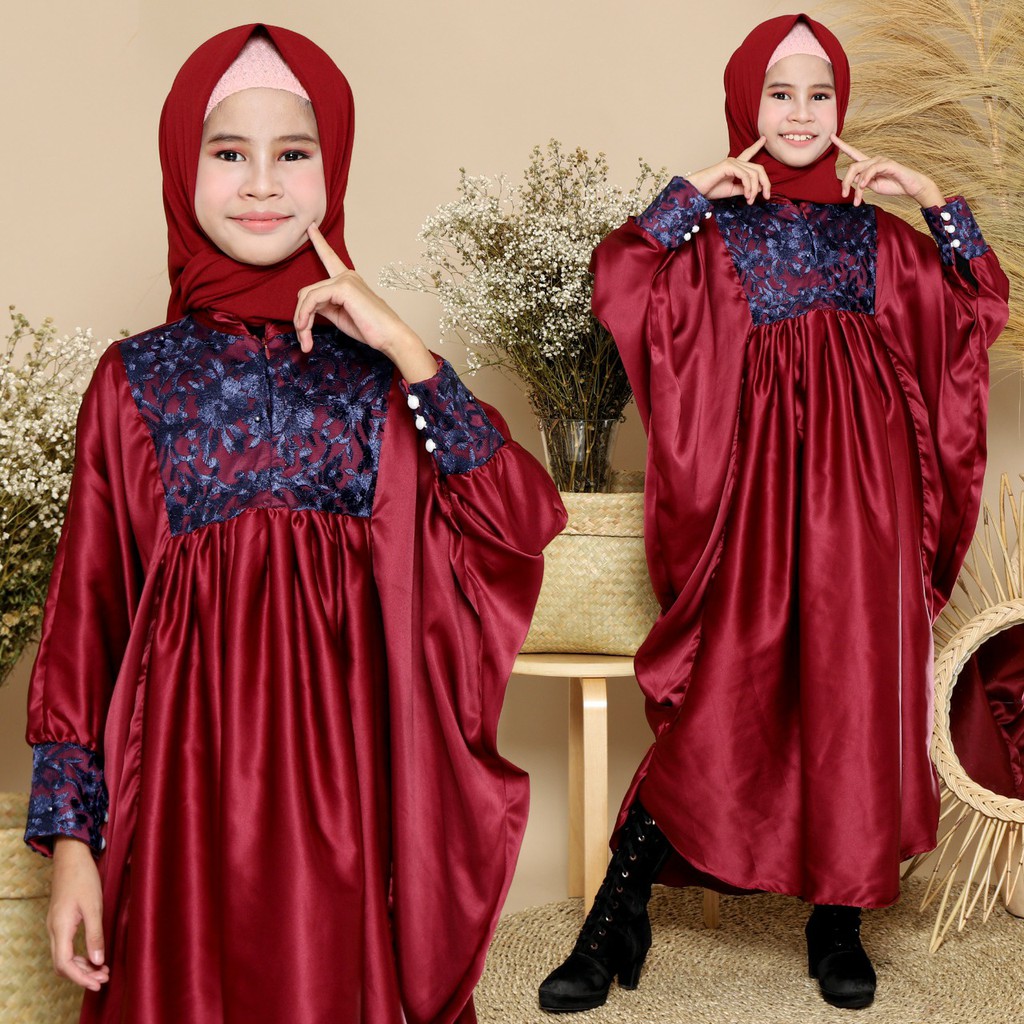 Pakaian Muslimah Anak Kaftan Anak Fashion anak Muslimah Murah Terbaru Baju Muslim Kaftan Lebaran