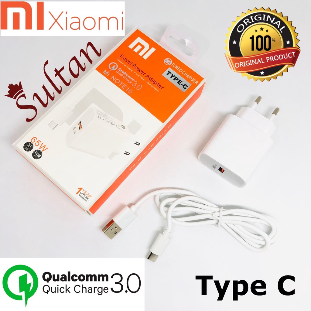 PROMO CASAN Xiaomi Mi 65W Fast Charger  65W MAX  Mi NOTE 10 Charger MICRO DAN TYPE-C REDMI NOTE 100