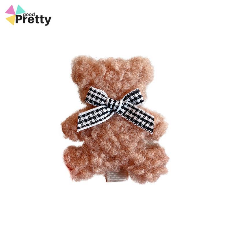 Plush Bear Jepit Rambut Lucu Sisi Klip Aksesoris Rambut Jepit Rambut - PD