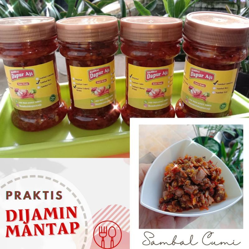 

sambal Cumi Premium/ sambal botolan dapur aji berat 160gr