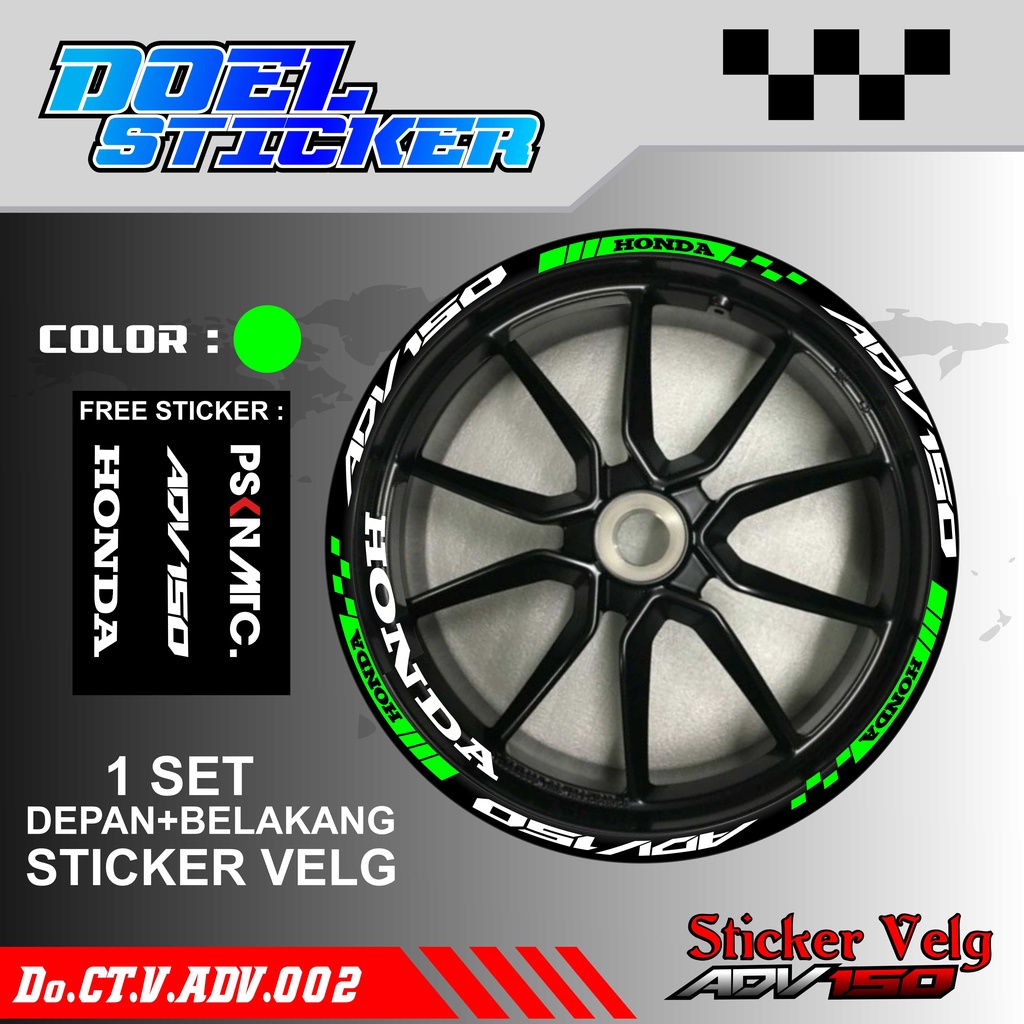 STICKER CUTTING LIST VELG HONDA ADV 150 VARIASI MOTOR DOEL 002