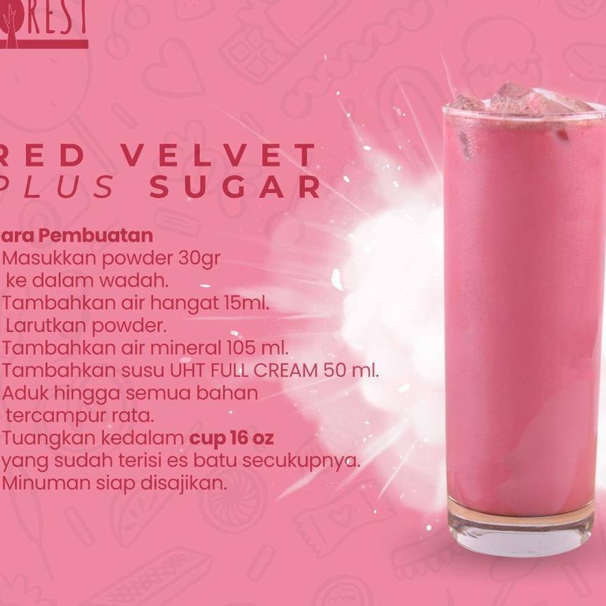 

[PRODUK YL0DY] Bubuk Minuman RED VELVET Powder 1000g PLUS GULA - Forest Bubble Drink HWN