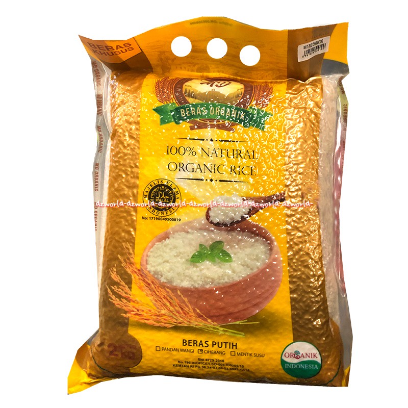 MD Beras Putih Organik 100% Natural Organic Rice 2Kg Ciherang White Rice MDBeras