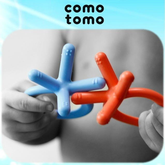 COMOTOMO SILICONE TEETHER [ORANGE, BLUE]