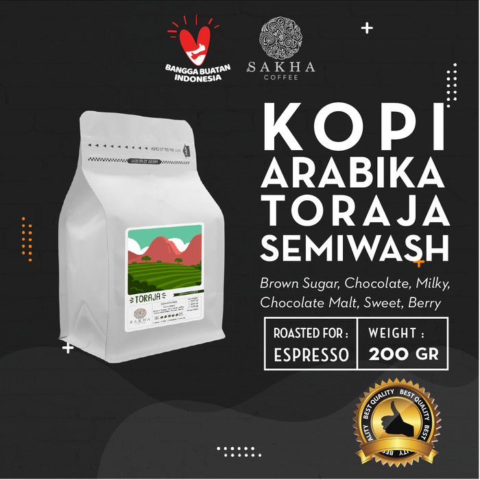 

Kopi Arabika Toraja Sapan Roast For Espresso 200 Gram - SAKHA COFFEE - KATOR200