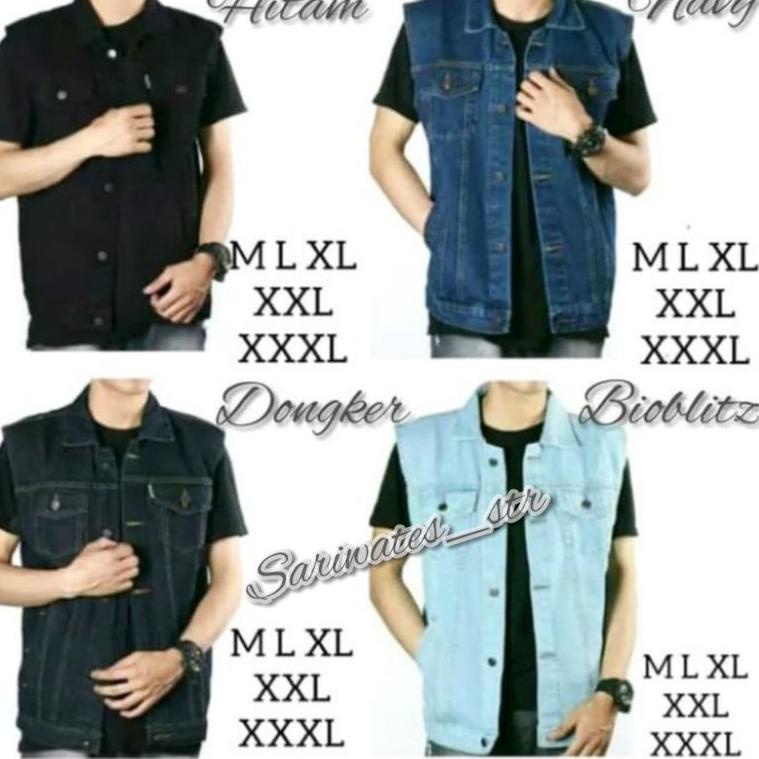 {SDG.21Jl22ᴰ} ROMPI JEANS JUMBO XXL XXXL HITAM BIRU MUDA TELUR ASIN DARK NAVY BLUE DONGKER GREY VEST