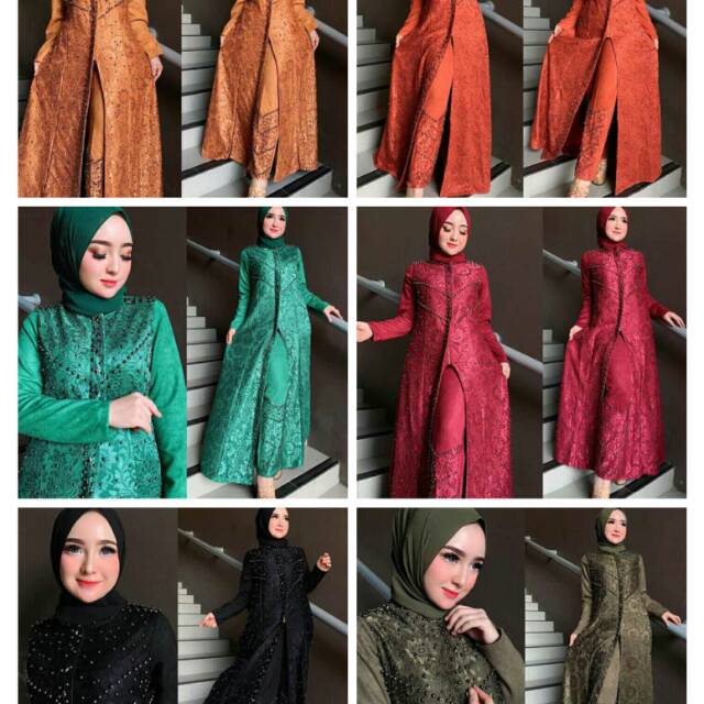 Setelan Celana Pesta Suede Brokat Busui  Shellasaukia Original