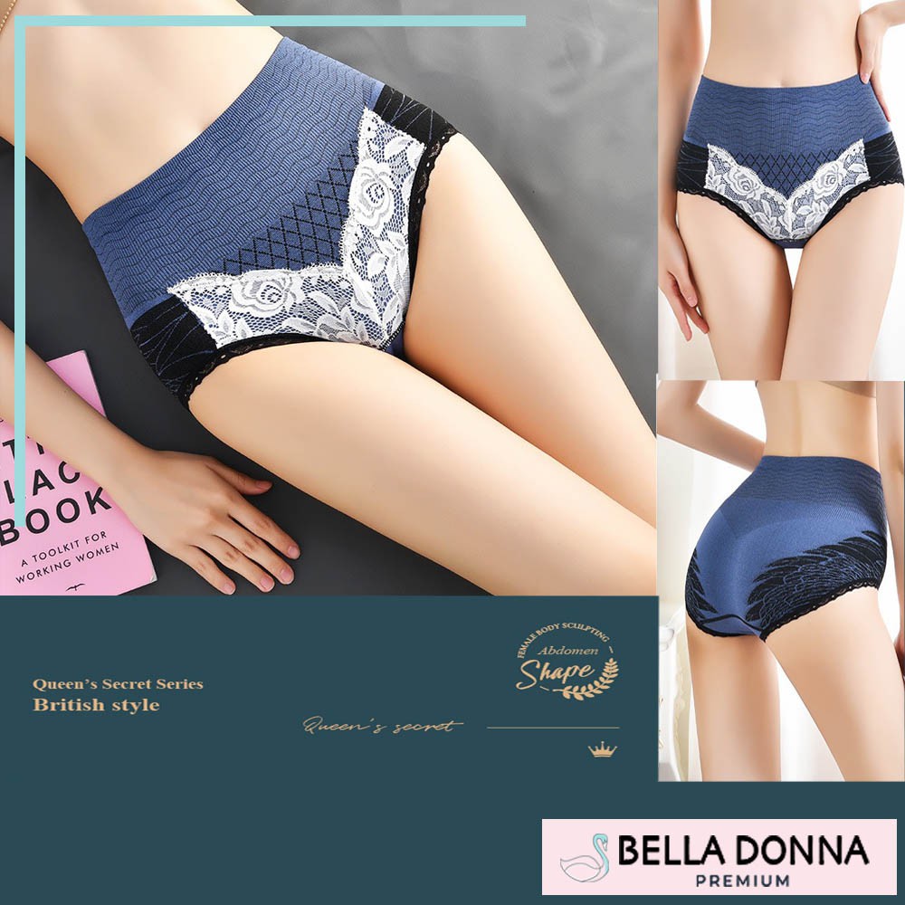 BELLADONNA- Celana dalam Wanita Katun Korsait British Style Sliming Pants Breathable Queen Secret