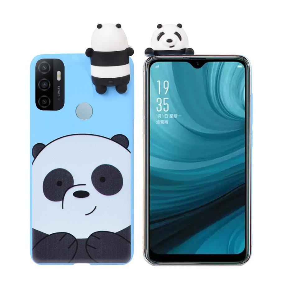 Best Seller.. Case OPPO A53 A33 A33s SoftCase Intip Karakter Doraemon Panda Pony Grizzly Ice Bear