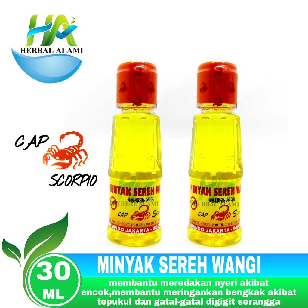 Minyak Sereh Wangi Cap Scorpio 30 ml - obat encok, gigitan serangga