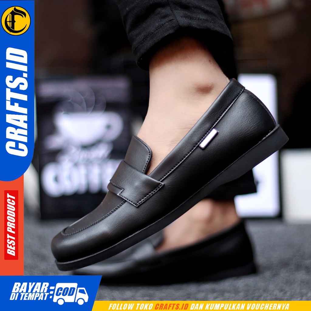 CRAFTS Irics - Sepatu Formal Pantofel Kerja Casual Slop Pria