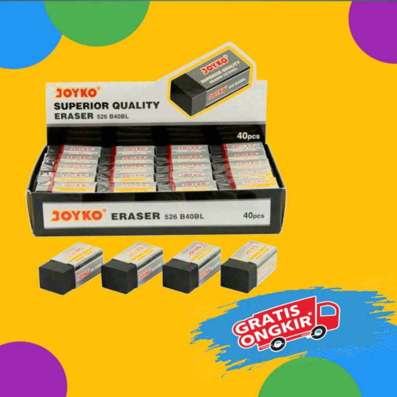 

PENGHAPUS ERASER JOYKO STIP PENSIL KECIL HITAM PUTIH 526 B40BL