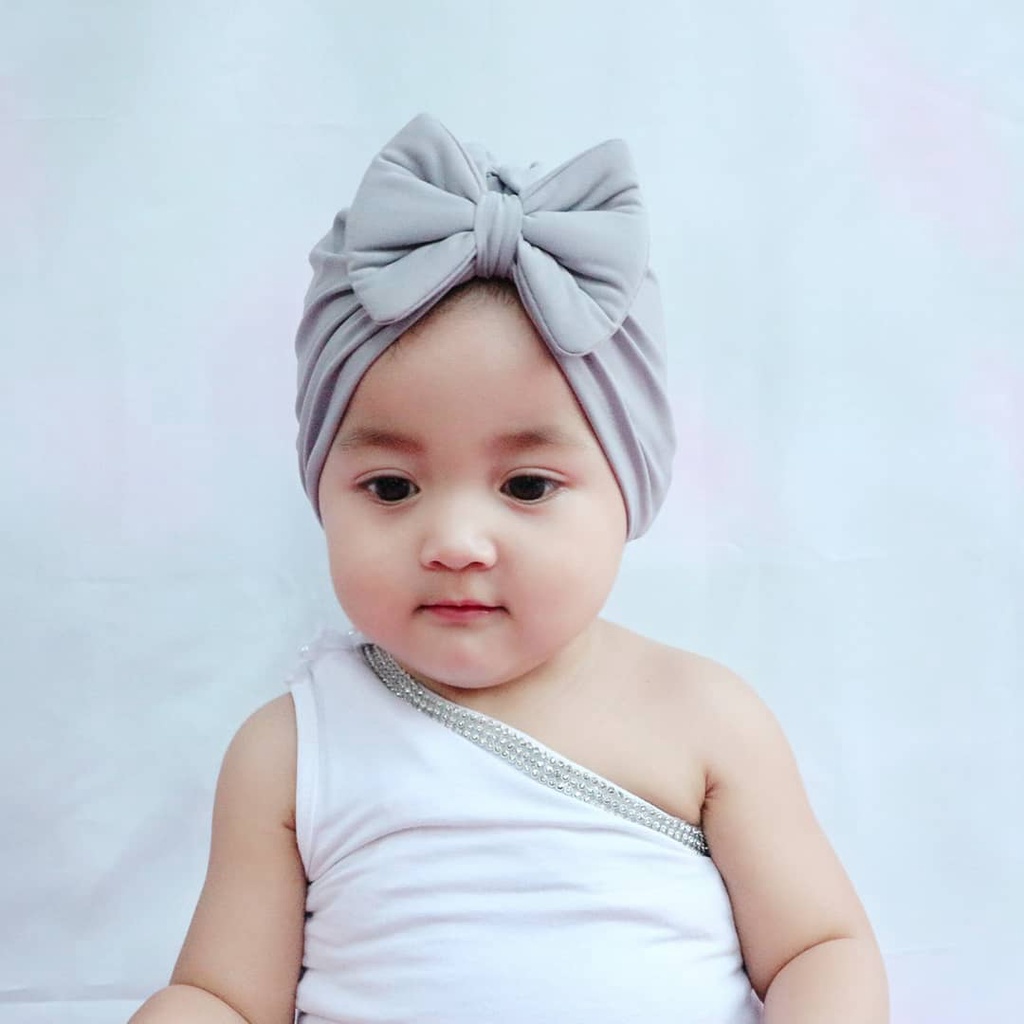 Turban Anak / Turban Pita Polos / Turban Bayi dan Anak Perempuan