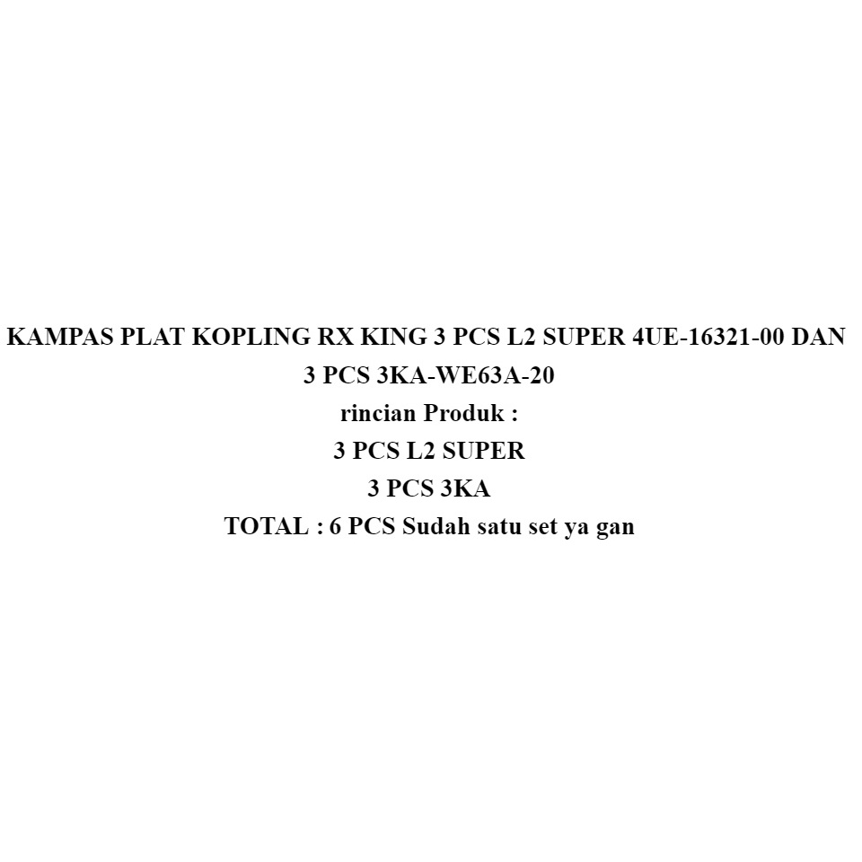 Kampas plat Kopling RX KING kampas Plat Plate Friction RX King 3KA Plat kopling Yamaha Rx King Ori kampas pelat Plat kopling RX KING original 3KA