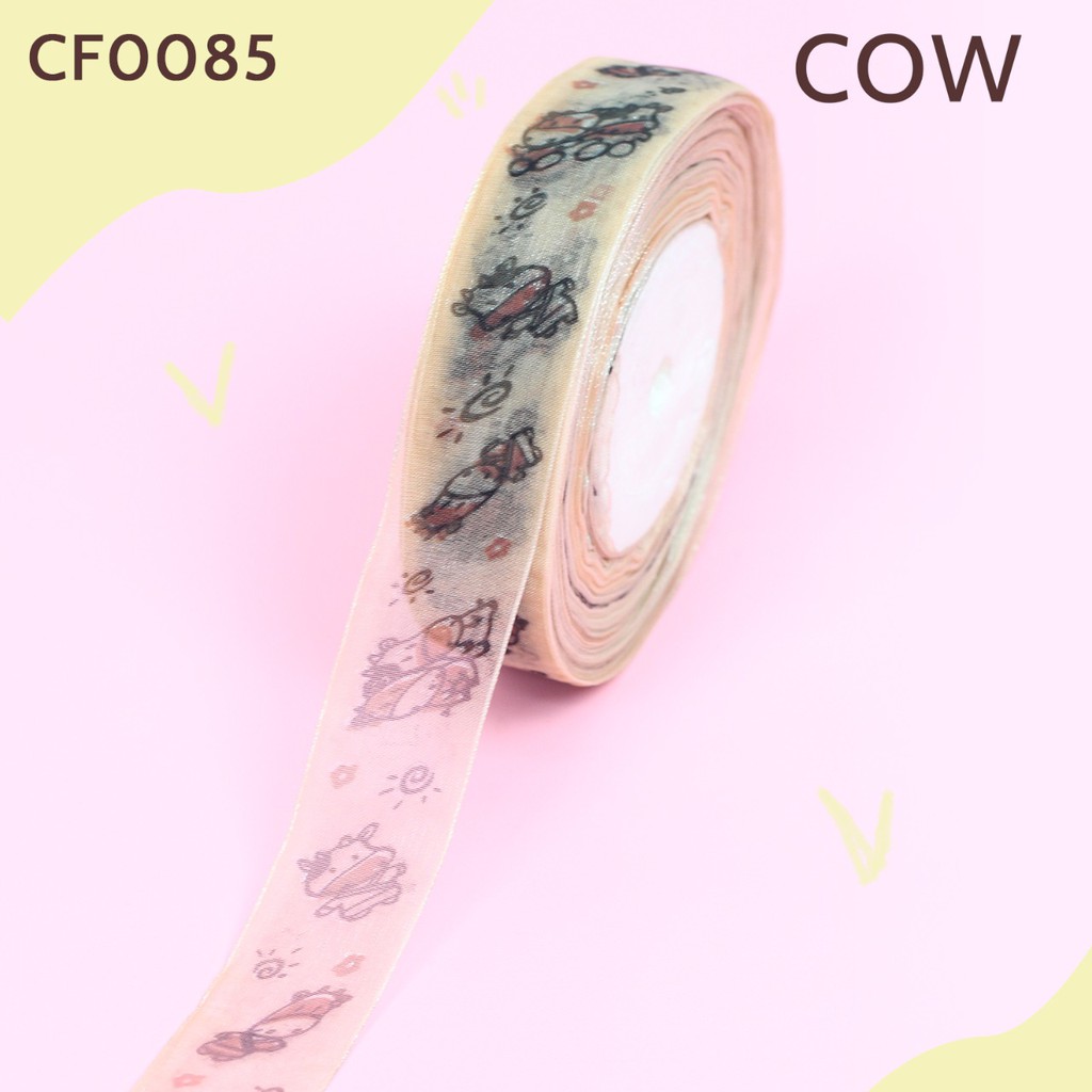 Pita Roll Organdi Motif Cow CF0085