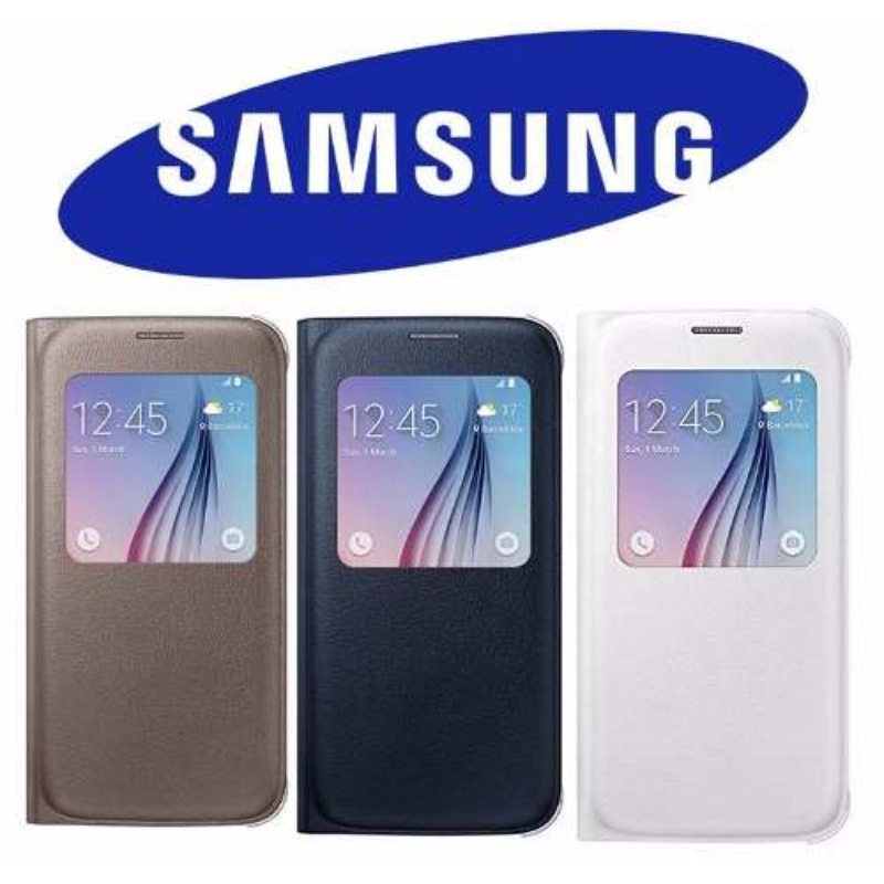 SAMSUNG S VIEW COVER GALAXY S6 FLAT | FLIP COVER ORIGINAL RESMI HARGA PROMO!!!