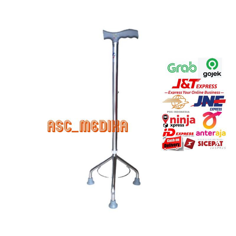 Tongkat Kaki 3 / Tongkat Jalan Lansia Kaki 3 / Alat Bantu Jalan Kaki 3