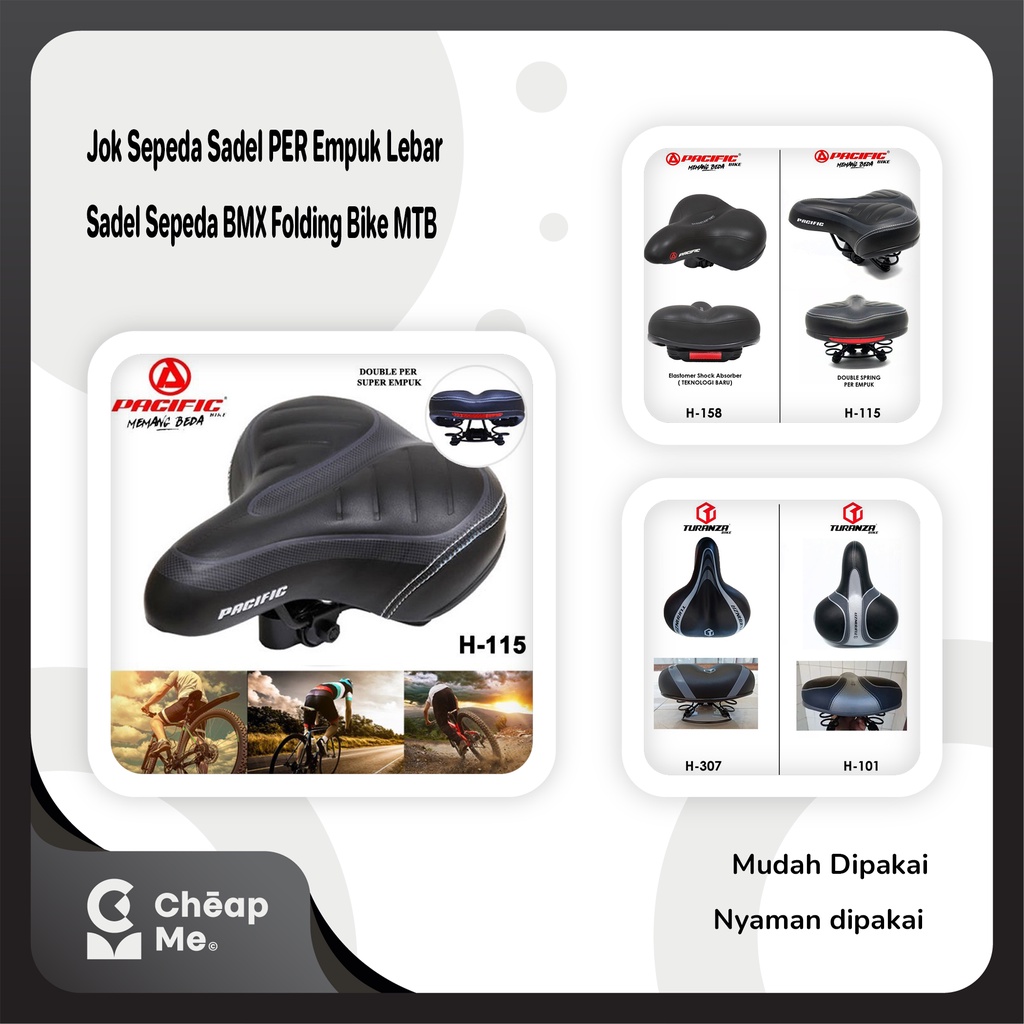 Sadel Sepeda Lipat Tebal Foam Tebel, MTB, Jok Sepeda Super EMPUK Jok Sepeda Tebal UNIVERSAL