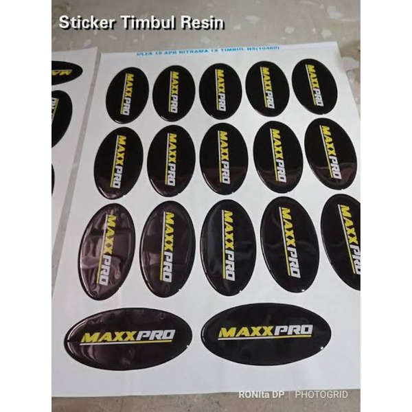 

sticker timbul/dome/resin