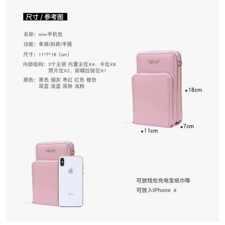 Dompet HP 3 in 1 Wanita / Sling bag Perempuan ORIGINAL FOREVER YOUNG Import - 168