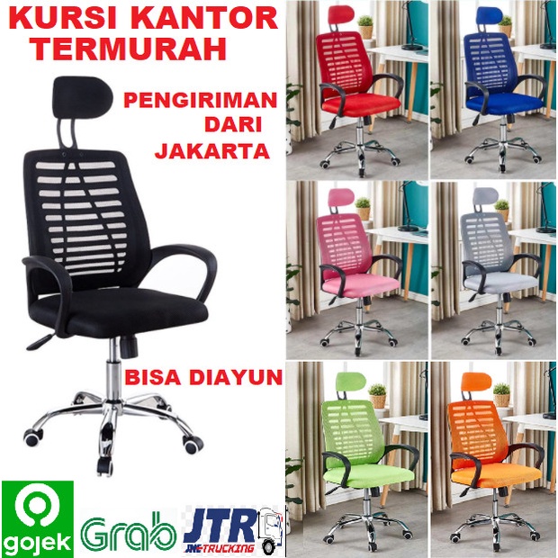 Kursi Kantor Hidrolik Kursi Gaming Jaring Hidrolik Sandaran Kepala Kursi Kerja