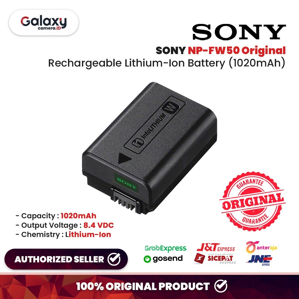 Jual Baterai Sony NP-FW50 Original Indonesia|Shopee Indonesia