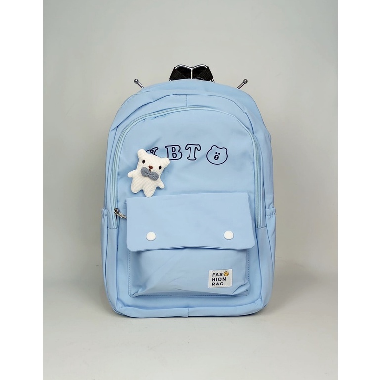 STANDAR MATERIAL / TAS KOREA FASHION / RANSEL KOREA TRENDY / TAS KOREA IMPORT / TAS KOREA ANAK / RANSEL KOREA/ TAS KOREAN / RANSEL SEKOLAH CEWEK FREE PIN BROSS + BONEKA TERMURAH! 3