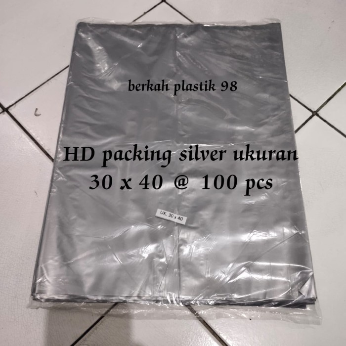 

Ginger- Plastik packing silver uk 30x40/HD packing/kantong bungkus paket