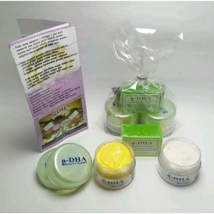 Cream Herbal Adha Hijau Original HOLO - Cream Adha Perawatan Wajah