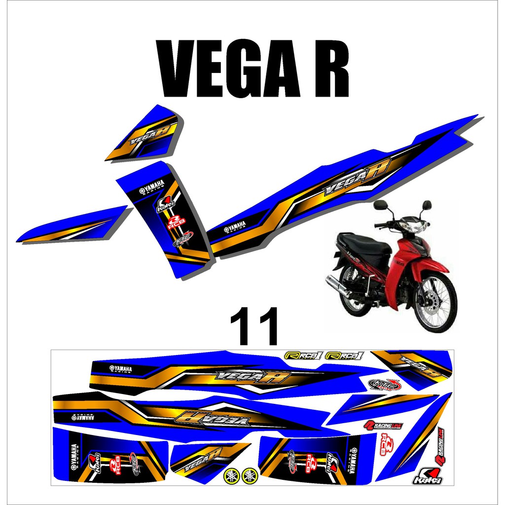 Sticker Striping Lis Variasi VEGA R NEW 2006 - 2009 Desain LS-11