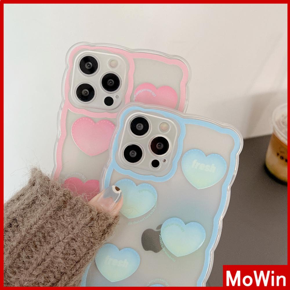 Soft Case Silikon Transparan Anti Slip Shockproof Motif Hati Untuk iPhone 13 Pro Max 12 Pro Max 11 7 Plus