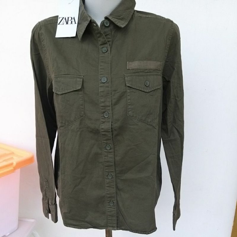 kemeja zara army