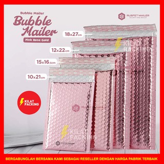 AMPLOP BUBBLE GROSIR - BUBBLE MAILER MURAH - SECURITY BAG - RUSFET AMPLOP BUBBLE - PINK ROSE GOLD