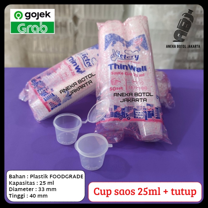 Thinwall victory cup 25ml / cup sauce 25ml / cup saus 25ml