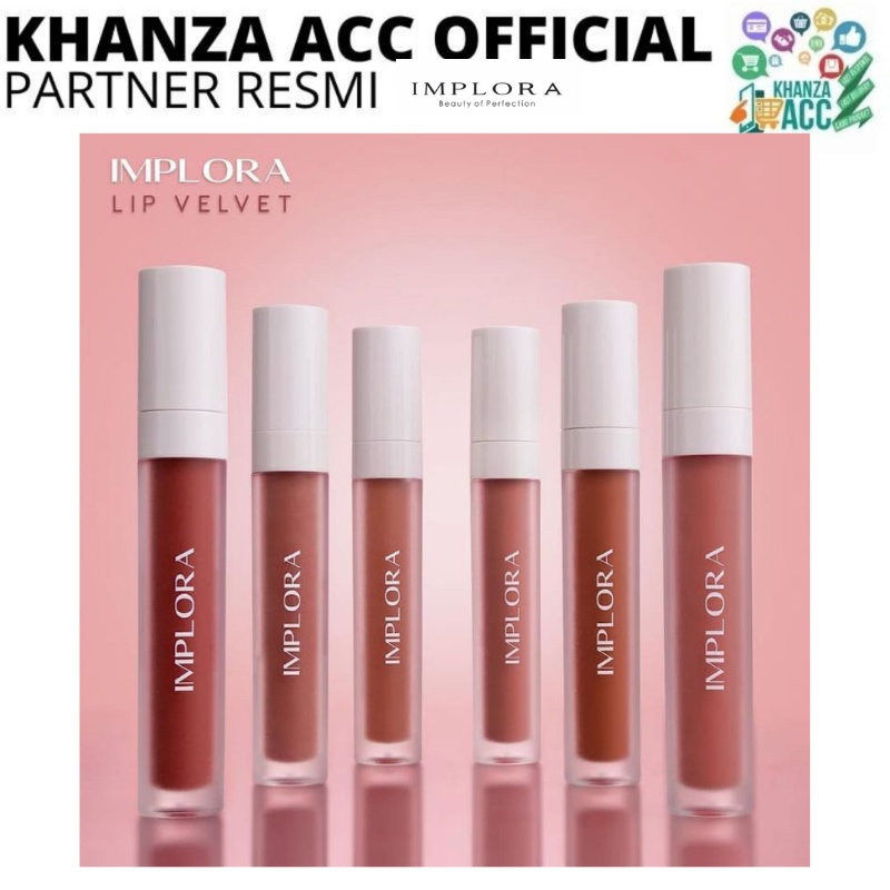 KHANZAACC IMPLORA Lip Velvet Pelembab Bibir Murah Original