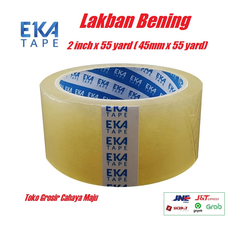 Lakban Bening 2 inch x 55 yard ( 45mm x 55 yd) EKA TAPE setara Daimaru